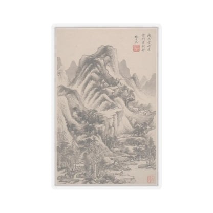 Wang Jian - Landscapes in the styles of old masters - dated 1668 v1 - STICKER Vinyl Kiss-Cut Decal