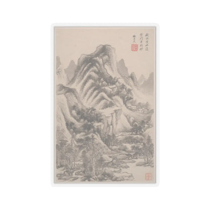 Wang Jian - Landscapes in the styles of old masters - dated 1668 v1 - STICKER Vinyl Kiss-Cut Decal