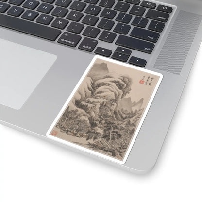 Wang Jian - Landscapes in the styles of old masters - dated 1668 v10 - STICKER Vinyl Kiss-Cut Decal