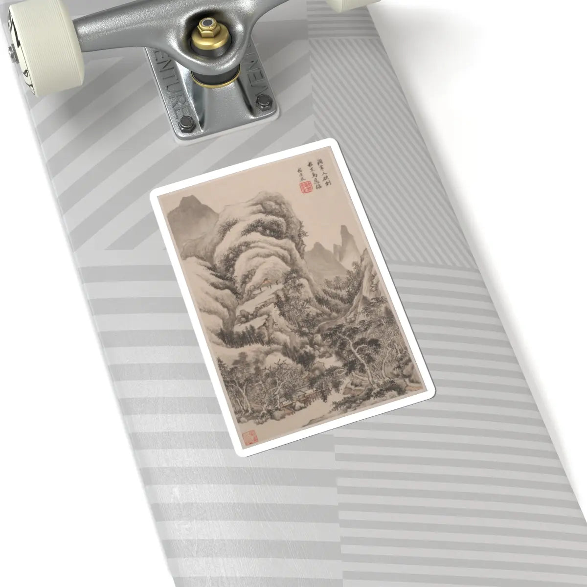 Wang Jian - Landscapes in the styles of old masters - dated 1668 v10 - STICKER Vinyl Kiss-Cut Decal