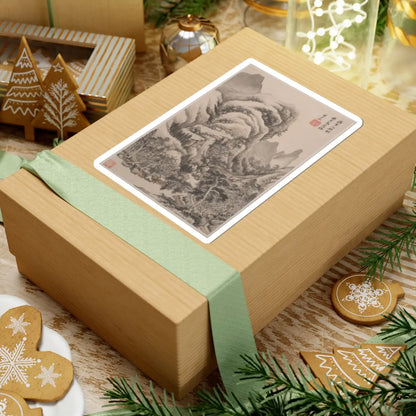 Wang Jian - Landscapes in the styles of old masters - dated 1668 v10 - STICKER Vinyl Kiss-Cut Decal