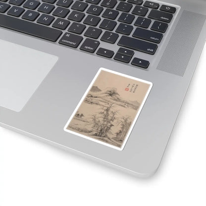Wang Jian - Landscapes in the styles of old masters - dated 1668 v12 - STICKER Vinyl Kiss-Cut Decal