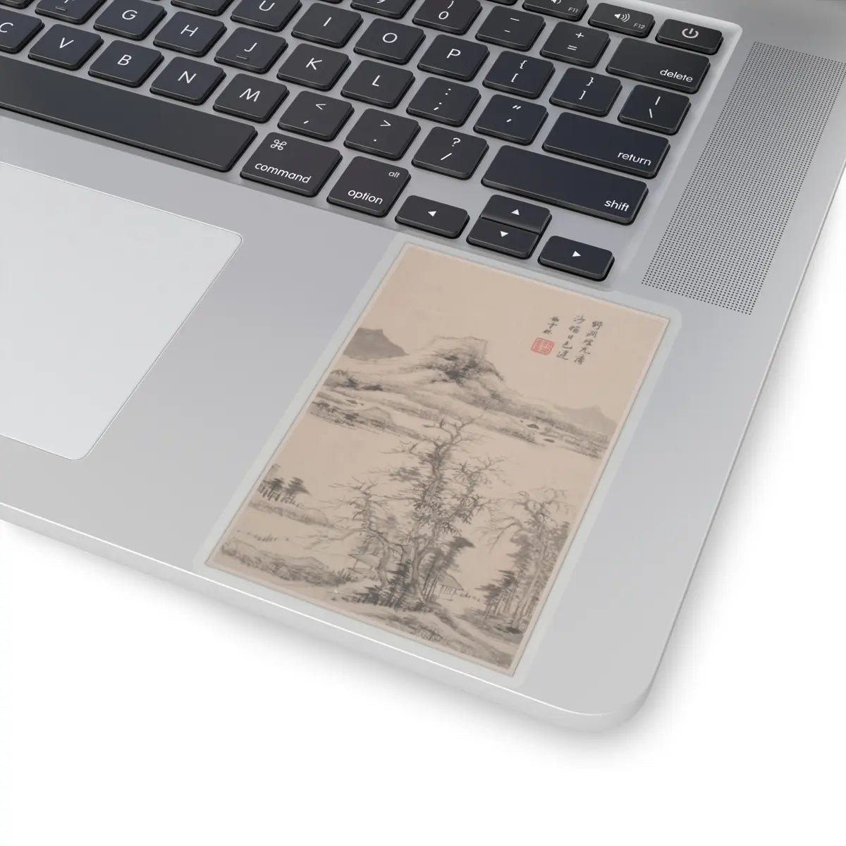 Wang Jian - Landscapes in the styles of old masters - dated 1668 v12 - STICKER Vinyl Kiss-Cut Decal