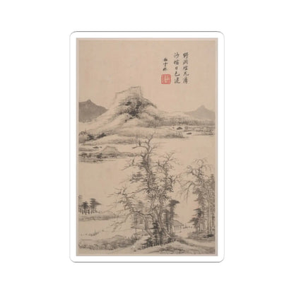 Wang Jian - Landscapes in the styles of old masters - dated 1668 v12 - STICKER Vinyl Kiss-Cut Decal