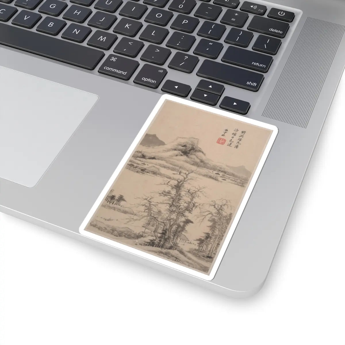 Wang Jian - Landscapes in the styles of old masters - dated 1668 v12 - STICKER Vinyl Kiss-Cut Decal