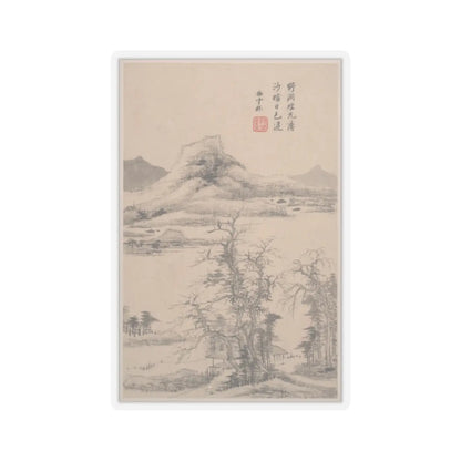 Wang Jian - Landscapes in the styles of old masters - dated 1668 v12 - STICKER Vinyl Kiss-Cut Decal