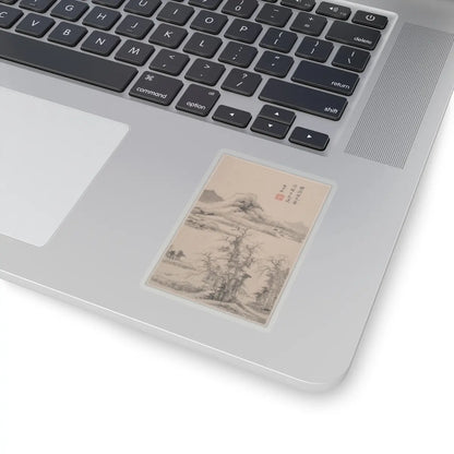 Wang Jian - Landscapes in the styles of old masters - dated 1668 v12 - STICKER Vinyl Kiss-Cut Decal