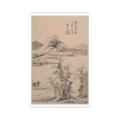 Wang Jian - Landscapes in the styles of old masters - dated 1668 v12 - STICKER Vinyl Kiss-Cut Decal