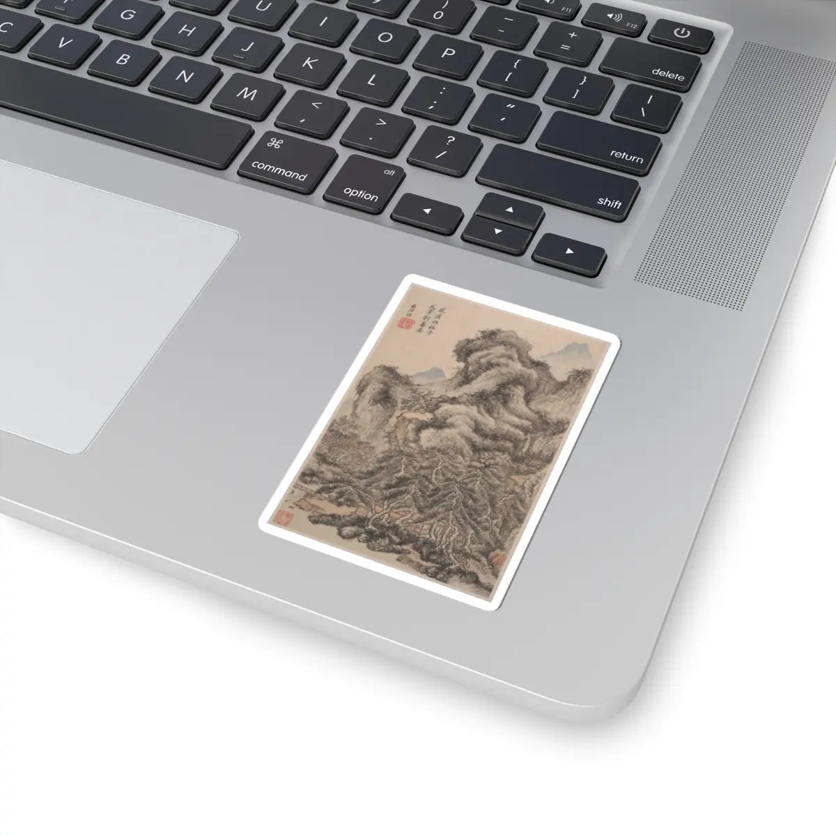 Wang Jian - Landscapes in the styles of old masters - dated 1668 v13 - STICKER Vinyl Kiss-Cut Decal