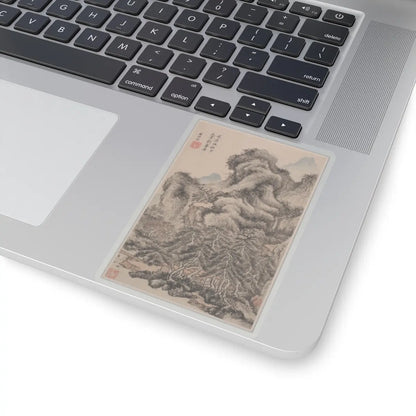 Wang Jian - Landscapes in the styles of old masters - dated 1668 v13 - STICKER Vinyl Kiss-Cut Decal