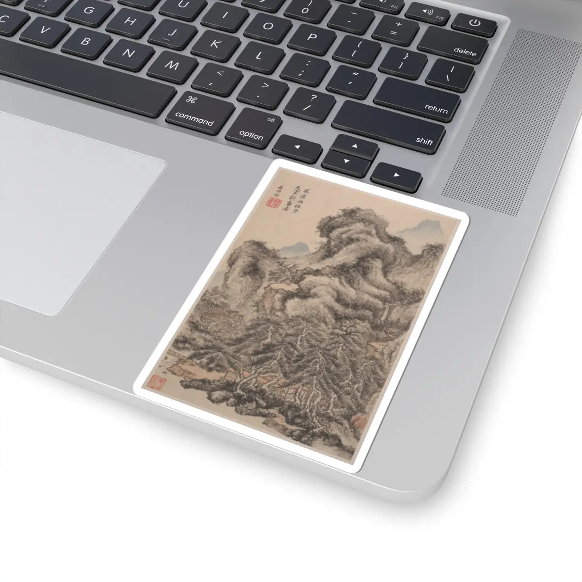 Wang Jian - Landscapes in the styles of old masters - dated 1668 v13 - STICKER Vinyl Kiss-Cut Decal