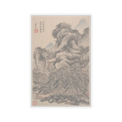 Wang Jian - Landscapes in the styles of old masters - dated 1668 v13 - STICKER Vinyl Kiss-Cut Decal