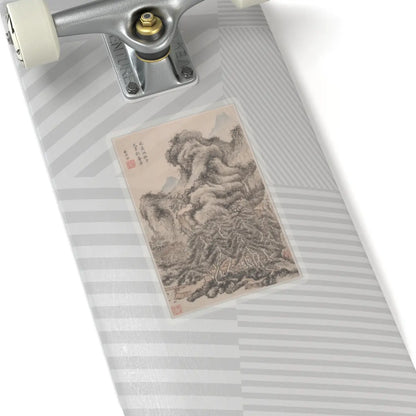 Wang Jian - Landscapes in the styles of old masters - dated 1668 v13 - STICKER Vinyl Kiss-Cut Decal