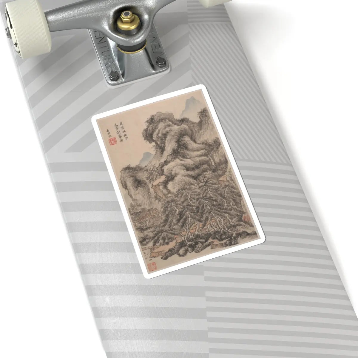 Wang Jian - Landscapes in the styles of old masters - dated 1668 v13 - STICKER Vinyl Kiss-Cut Decal