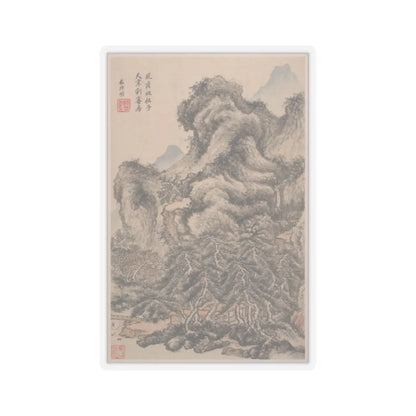 Wang Jian - Landscapes in the styles of old masters - dated 1668 v13 - STICKER Vinyl Kiss-Cut Decal