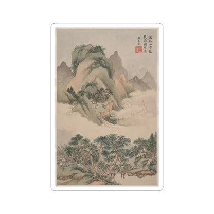 Wang Jian - Landscapes in the styles of old masters - dated 1668 v6 - STICKER Vinyl Kiss-Cut Decal