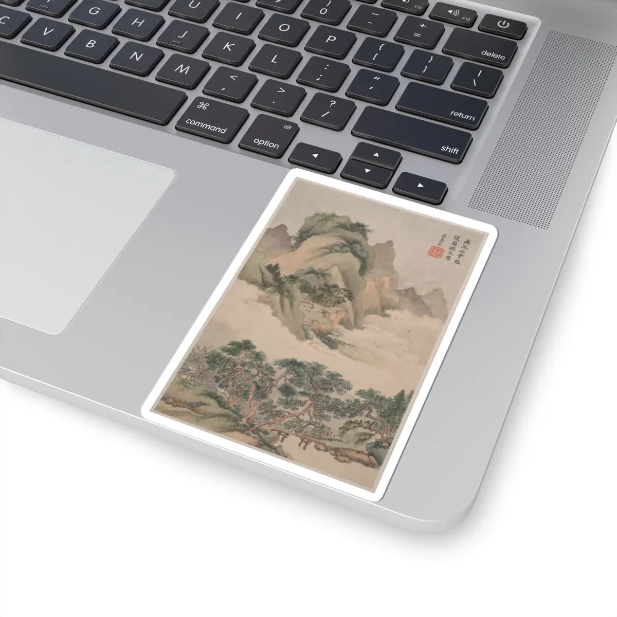 Wang Jian - Landscapes in the styles of old masters - dated 1668 v6 - STICKER Vinyl Kiss-Cut Decal