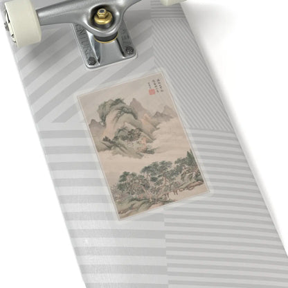 Wang Jian - Landscapes in the styles of old masters - dated 1668 v6 - STICKER Vinyl Kiss-Cut Decal