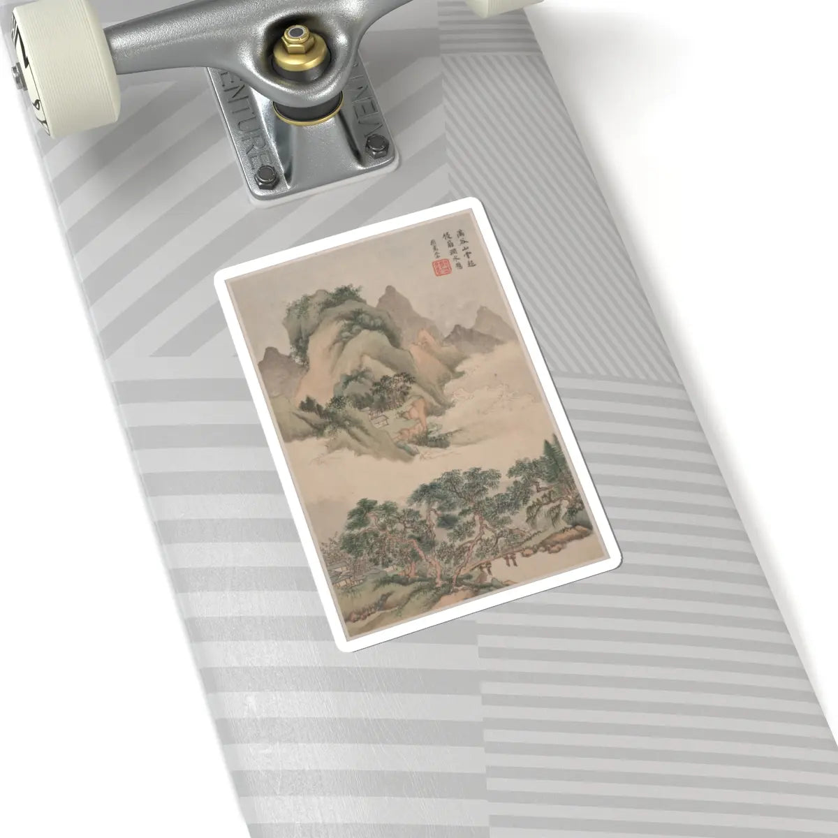 Wang Jian - Landscapes in the styles of old masters - dated 1668 v6 - STICKER Vinyl Kiss-Cut Decal