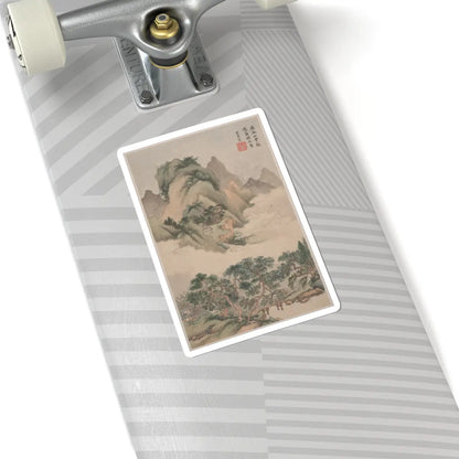Wang Jian - Landscapes in the styles of old masters - dated 1668 v6 - STICKER Vinyl Kiss-Cut Decal