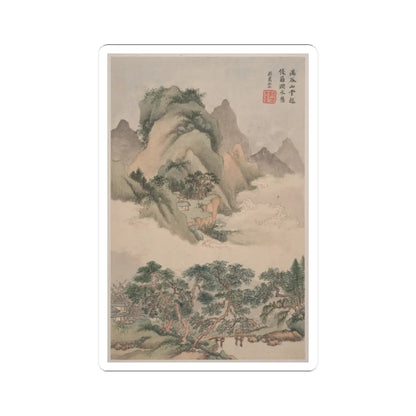 Wang Jian - Landscapes in the styles of old masters - dated 1668 v6 - STICKER Vinyl Kiss-Cut Decal