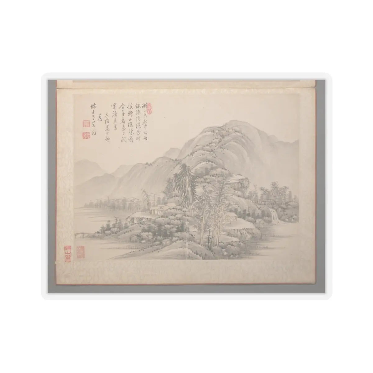 Wang Jian - Landscapes Painted for Wang Kui - 1674–76 v6 - STICKER Vinyl Kiss-Cut Decal
