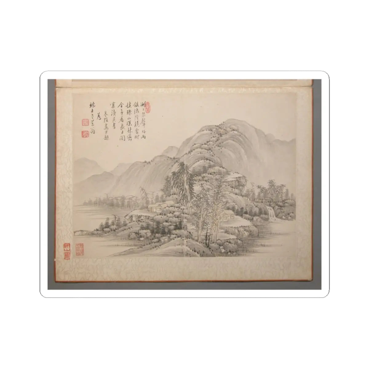Wang Jian - Landscapes Painted for Wang Kui - 1674–76 v6 - STICKER Vinyl Kiss-Cut Decal