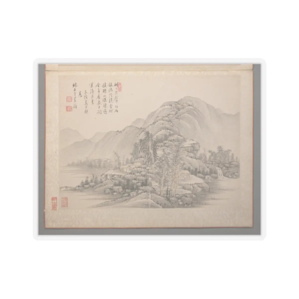 Wang Jian - Landscapes Painted for Wang Kui - 1674–76 v6 - STICKER Vinyl Kiss-Cut Decal