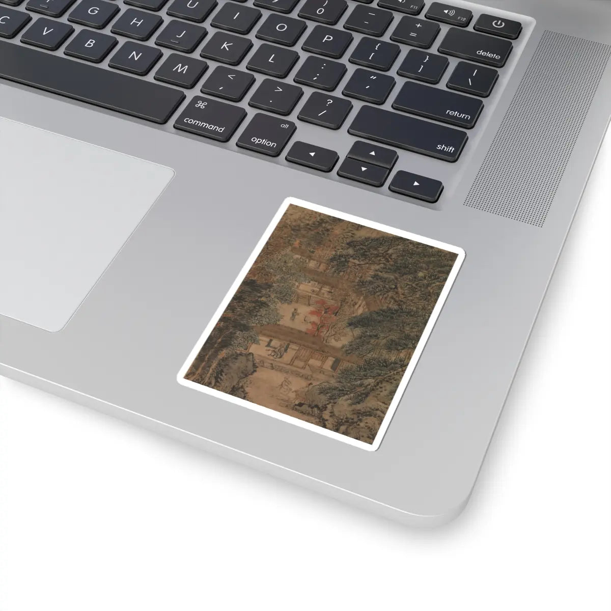 Wang Meng - Simple Retreat - ca. 1370 v4 - STICKER Vinyl Kiss-Cut Decal