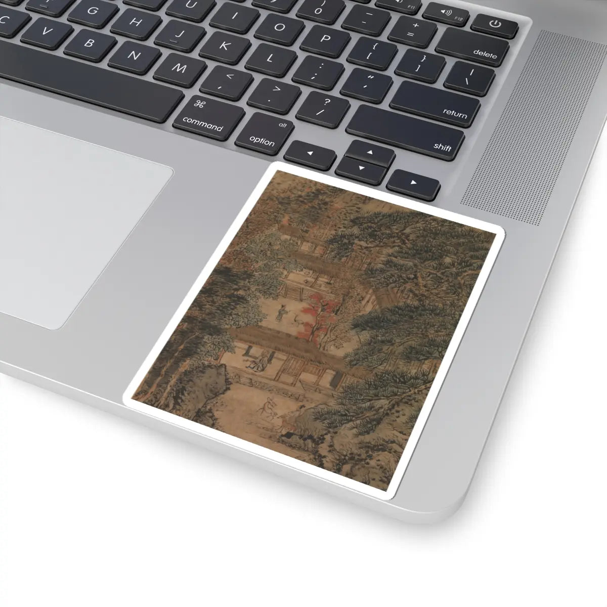 Wang Meng - Simple Retreat - ca. 1370 v4 - STICKER Vinyl Kiss-Cut Decal