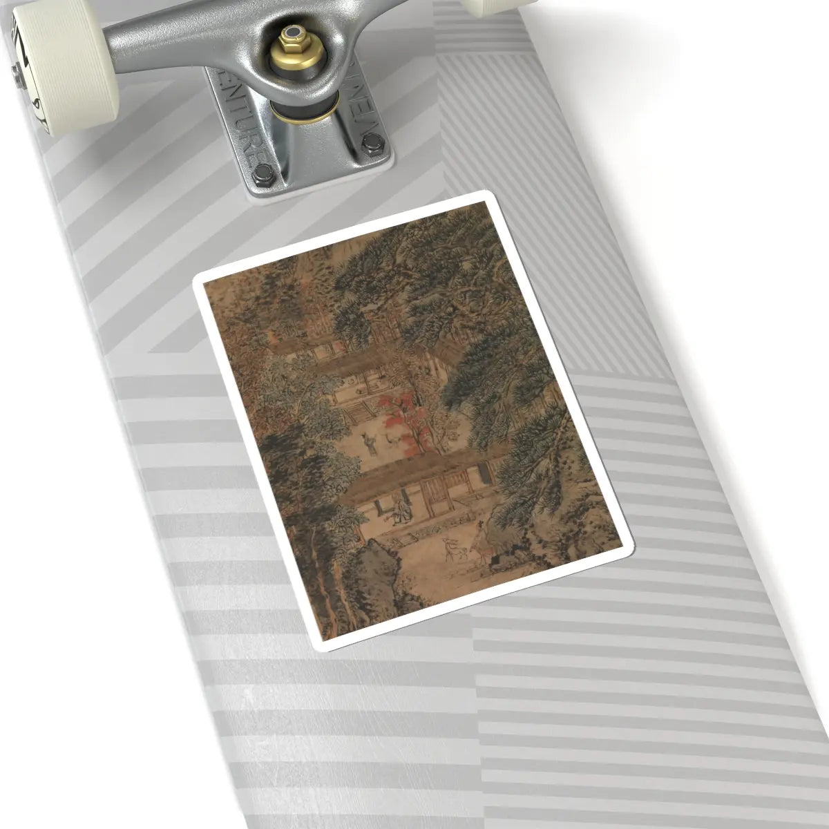 Wang Meng - Simple Retreat - ca. 1370 v4 - STICKER Vinyl Kiss-Cut Decal