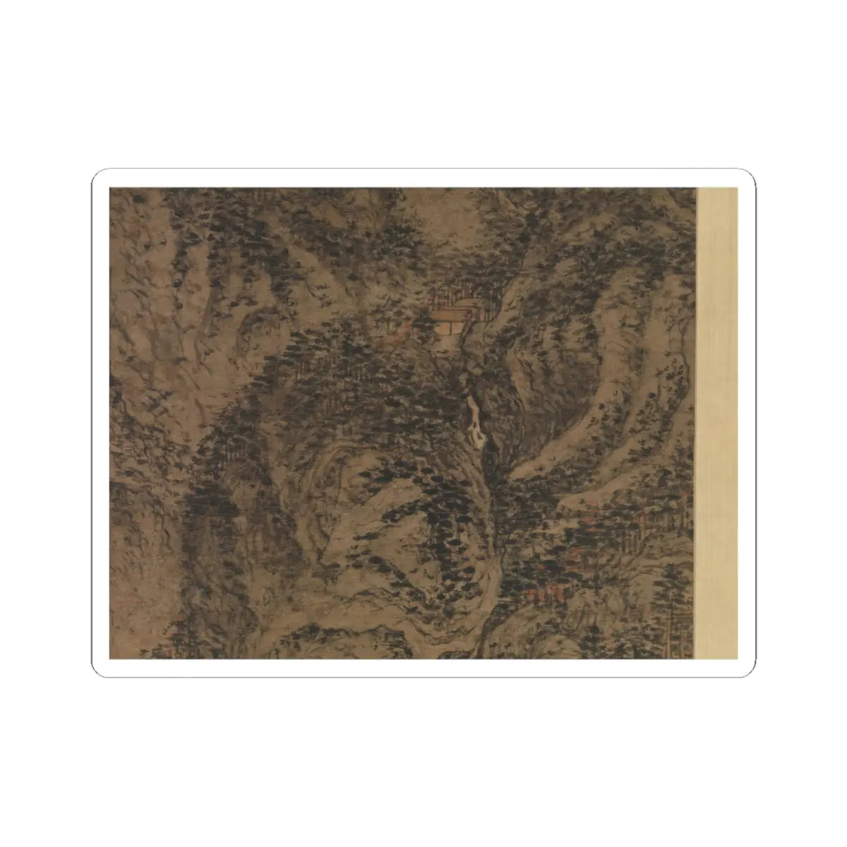 Wang Meng - Simple Retreat - ca. 1370 v5 - STICKER Vinyl Kiss-Cut Decal