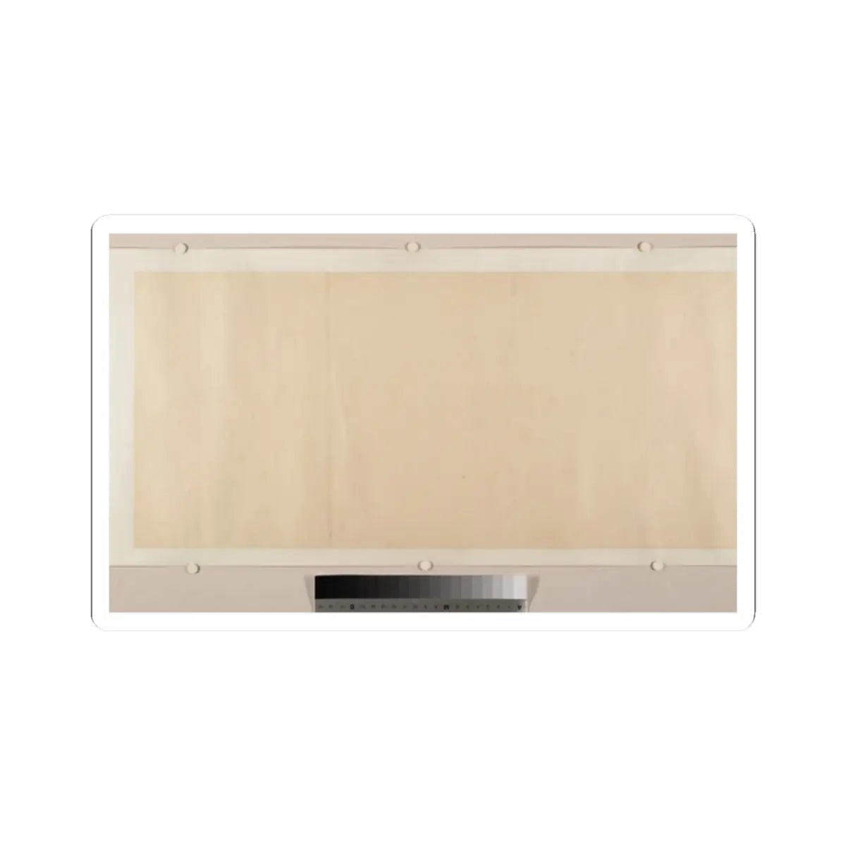 Blank cream paper panel with no painting, text or imagery, shown mounted within a white border.
