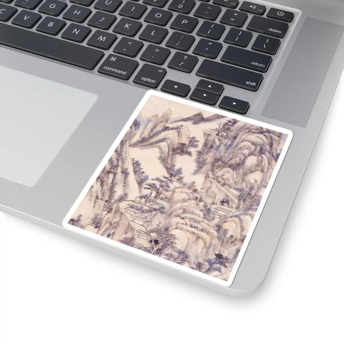 Wang Yuanqi - Landscape for Zhanting - dated 1710 v3 - STICKER Vinyl Kiss-Cut Decal