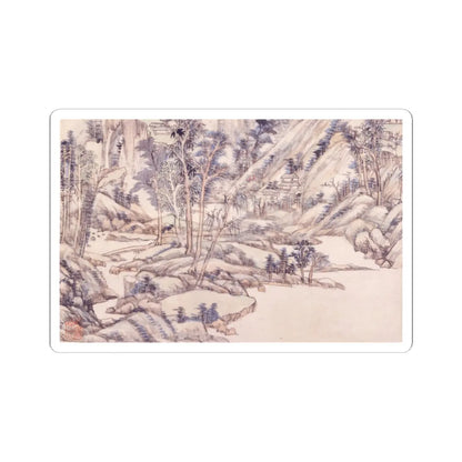 Wang Yuanqi - Landscape for Zhanting - dated 1710 v4 - STICKER Vinyl Kiss-Cut Decal