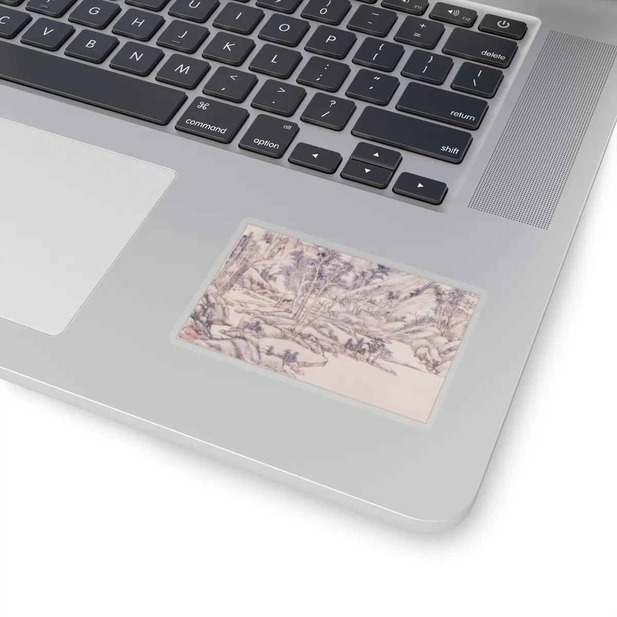Wang Yuanqi - Landscape for Zhanting - dated 1710 v4 - STICKER Vinyl Kiss-Cut Decal