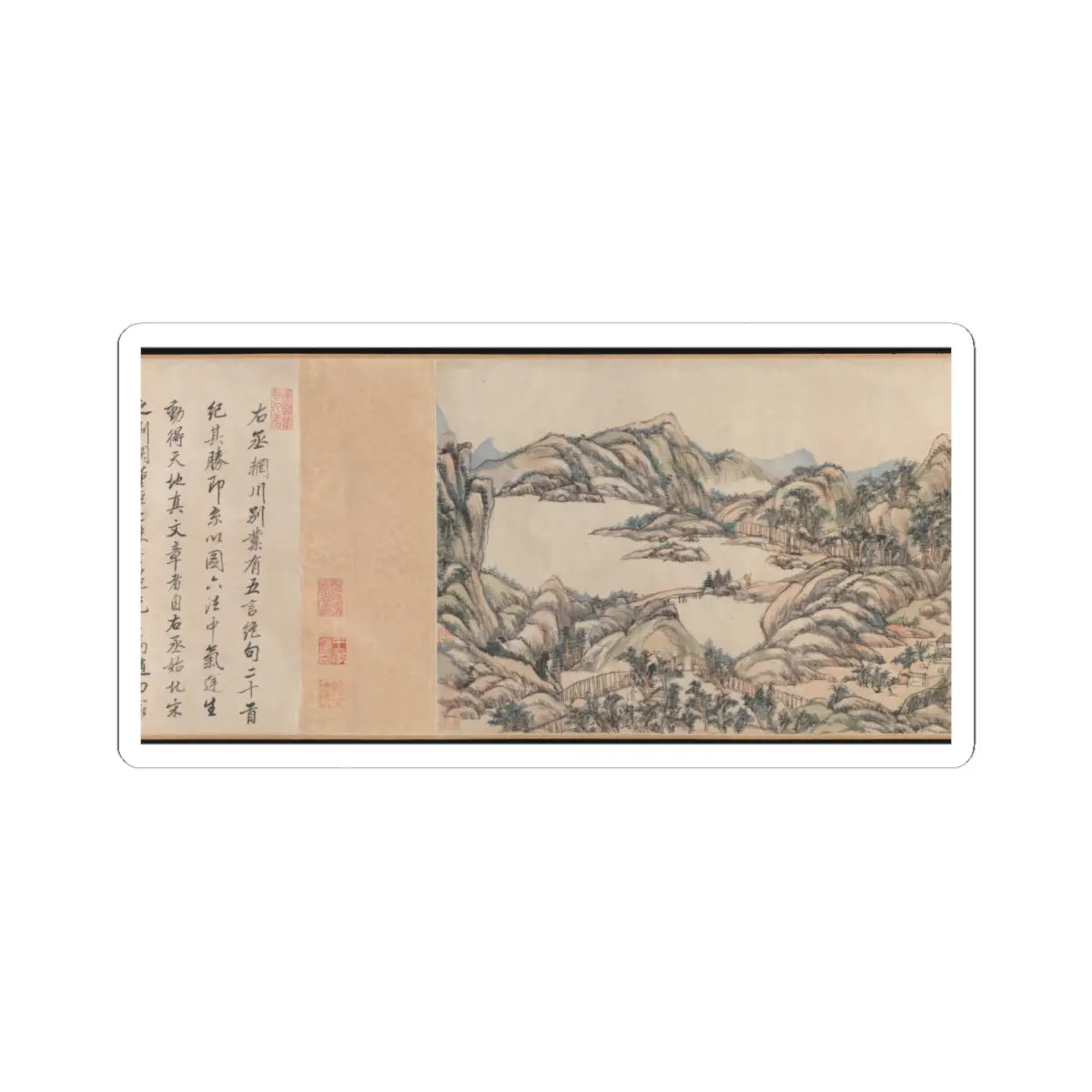 Wang Yuanqi - Wangchuan Villa - dated 1711 v14 - STICKER Vinyl Kiss-Cut Decal