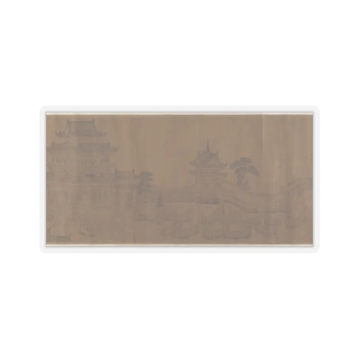 Wang Zhenpeng - Dragon Boat Regatta on Jinming Lake - 14th century () v8 - STICKER Vinyl Kiss-Cut Decal
