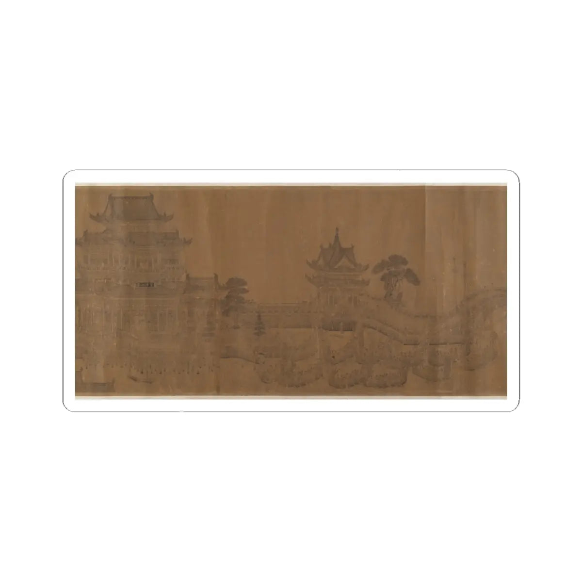 Wang Zhenpeng - Dragon Boat Regatta on Jinming Lake - 14th century () v8 - STICKER Vinyl Kiss-Cut Decal