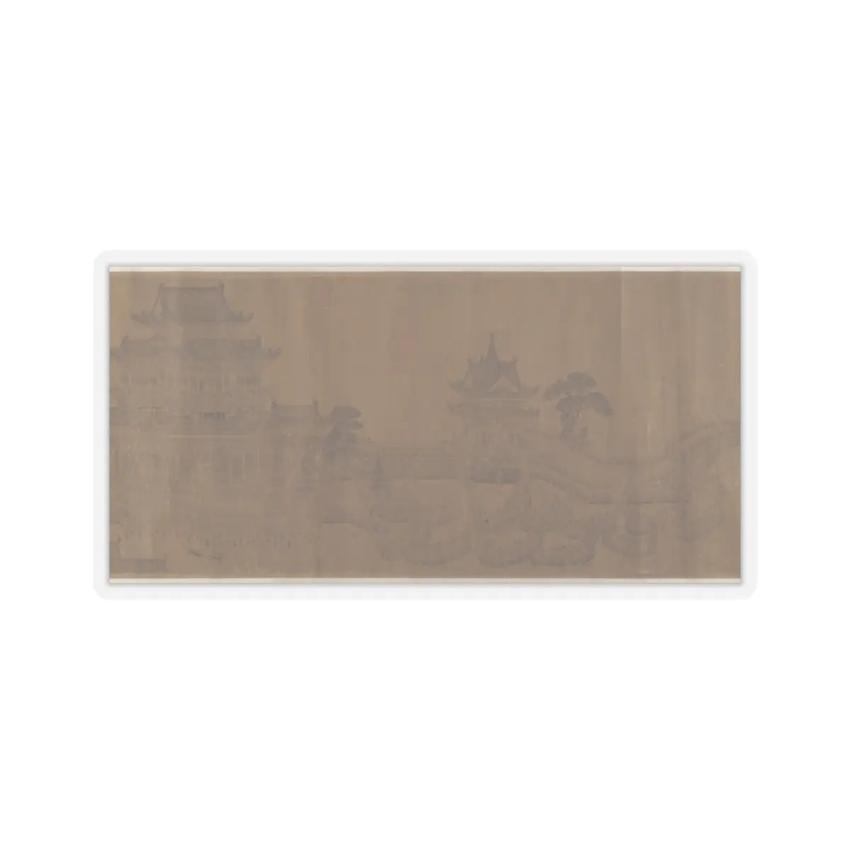 Wang Zhenpeng - Dragon Boat Regatta on Jinming Lake - 14th century () v8 - STICKER Vinyl Kiss-Cut Decal