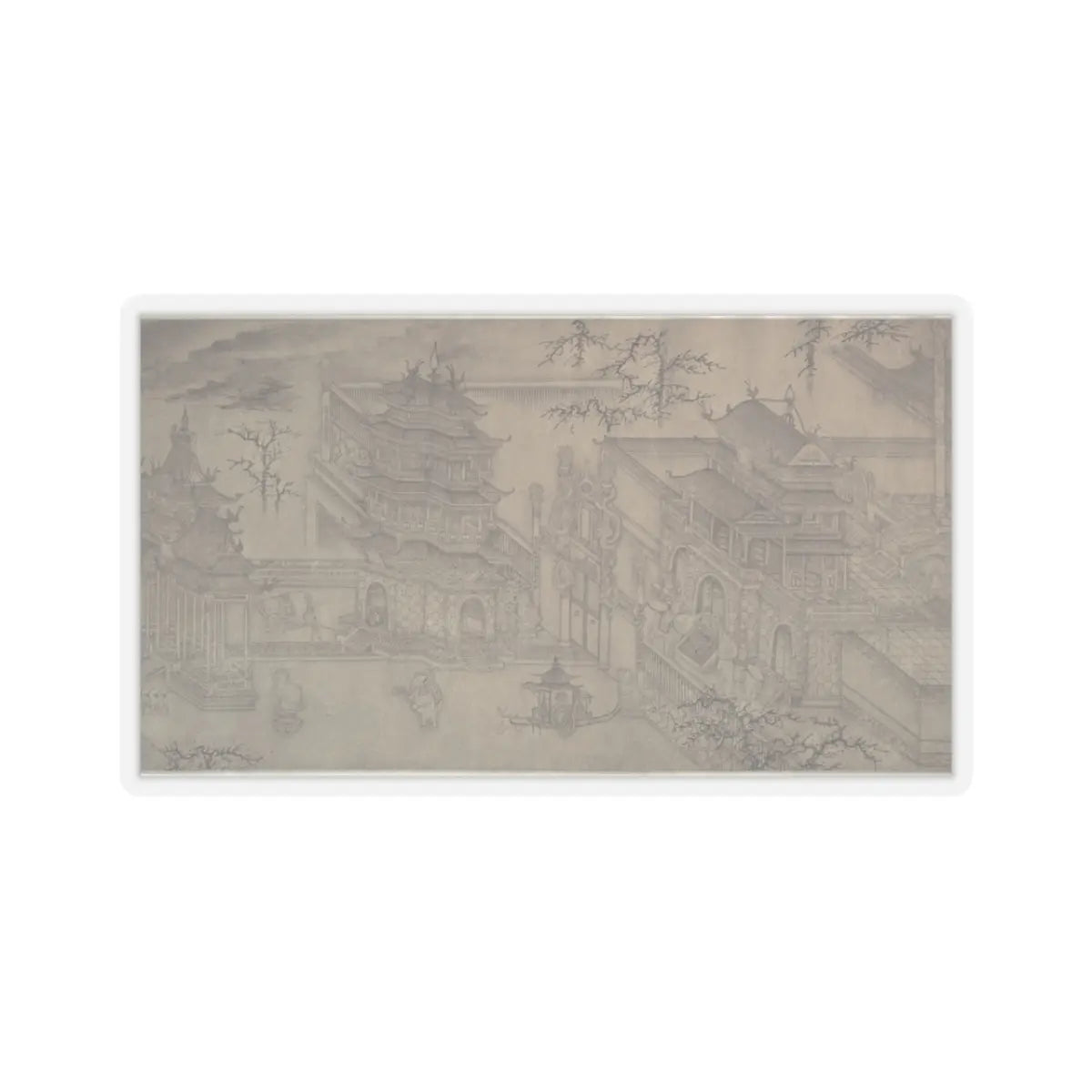 Wang Zhenpeng - The Daming Palace - early 15th century v17 - STICKER Vinyl Kiss-Cut Decal