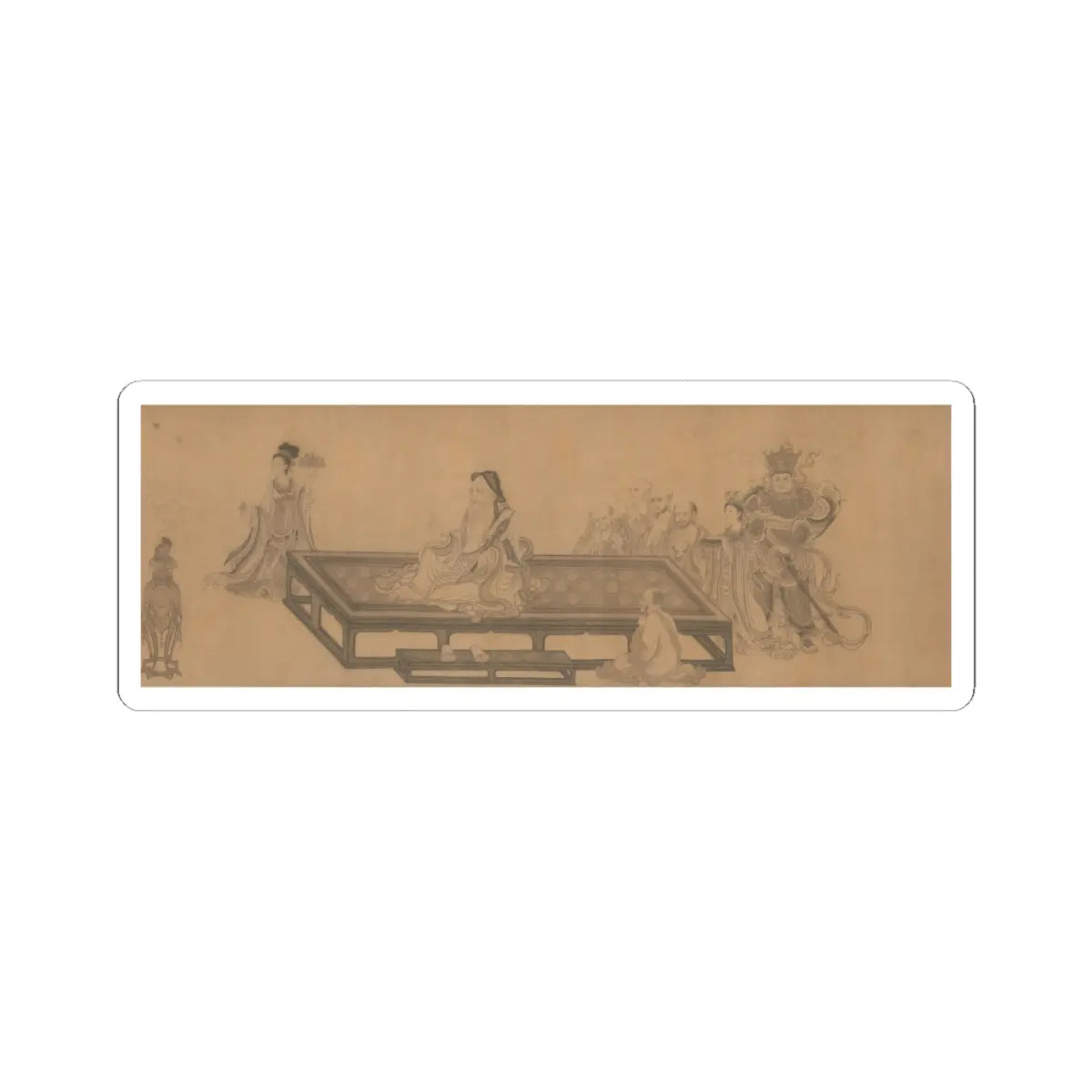Wang Zhenpeng - Vimalakirti and the Doctrine of Nonduality - dated 1308 v1 - STICKER Vinyl Kiss-Cut Decal