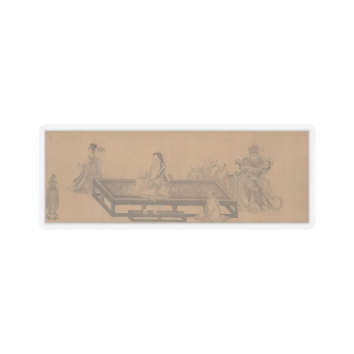 Wang Zhenpeng - Vimalakirti and the Doctrine of Nonduality - dated 1308 v1 - STICKER Vinyl Kiss-Cut Decal