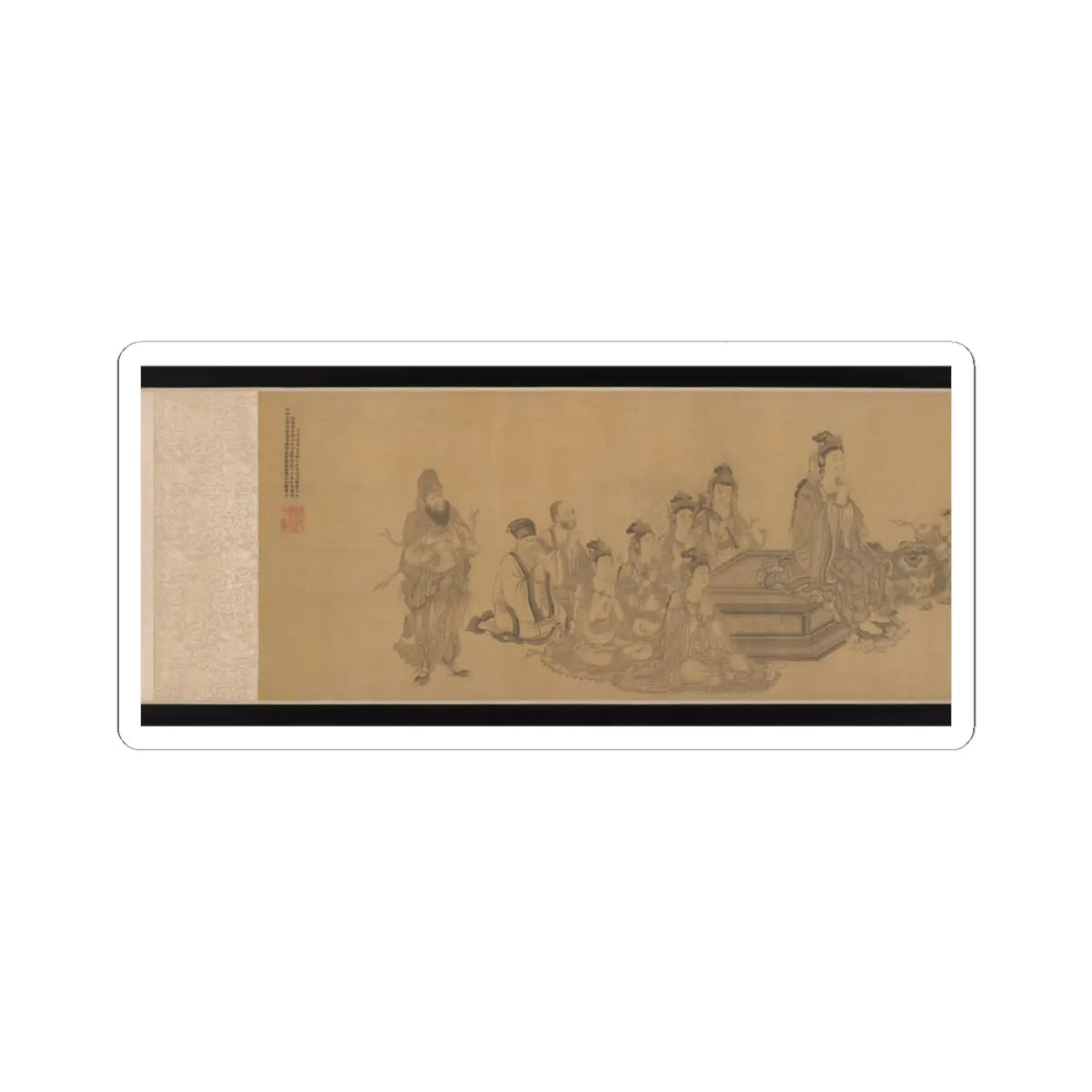 Wang Zhenpeng - Vimalakirti and the Doctrine of Nonduality - dated 1308 v7 - STICKER Vinyl Kiss-Cut Decal