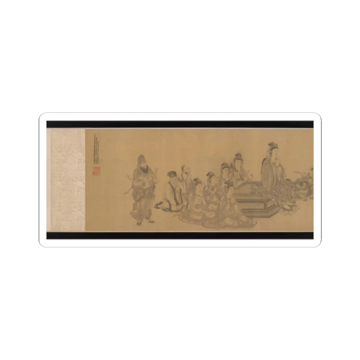 Wang Zhenpeng - Vimalakirti and the Doctrine of Nonduality - dated 1308 v7 - STICKER Vinyl Kiss-Cut Decal