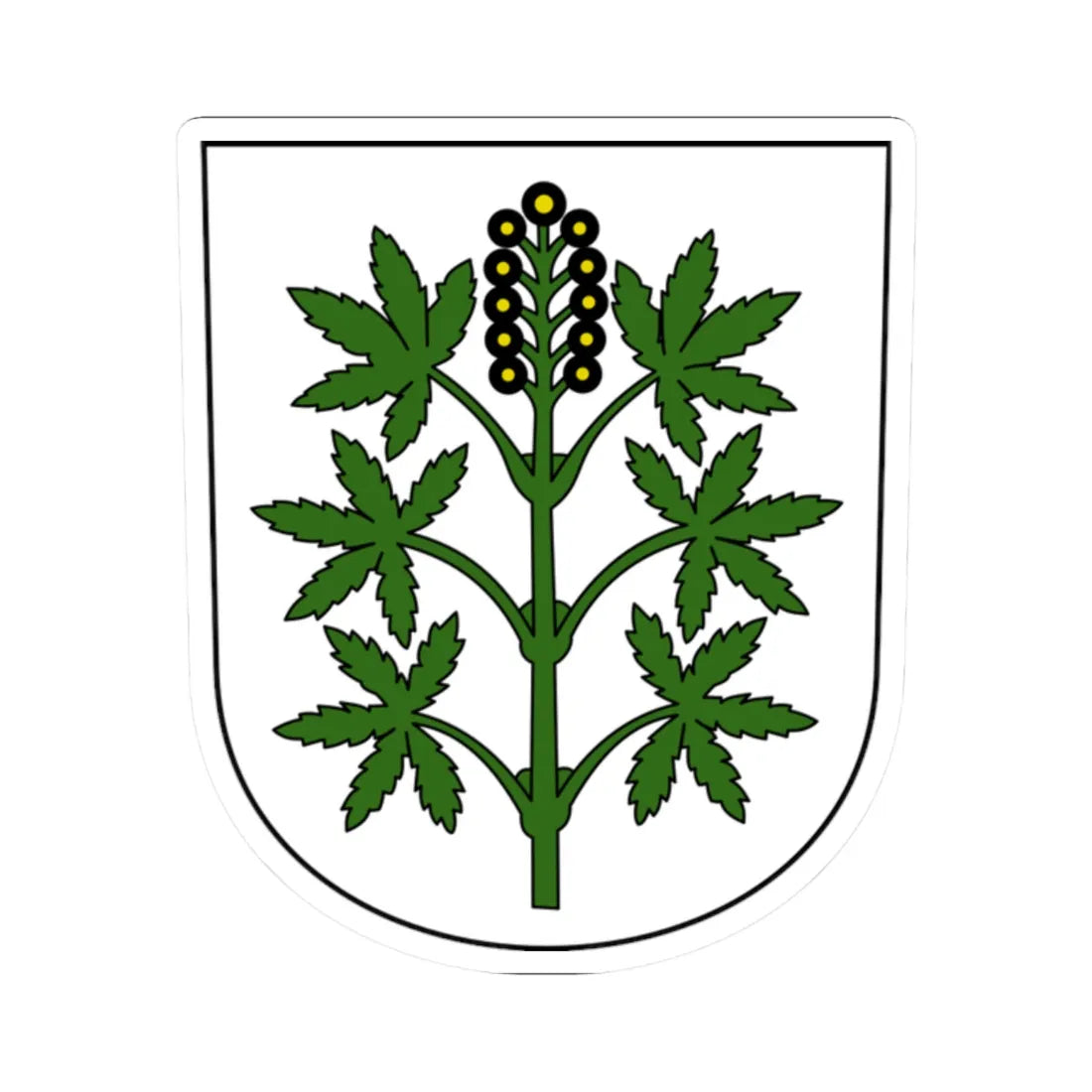 Wangen-Brüttisellen-blazon (Switzerland) (Coat of Arms) STICKER Vinyl Kiss-Cut Decal 2 Inch White - The Sticker Space