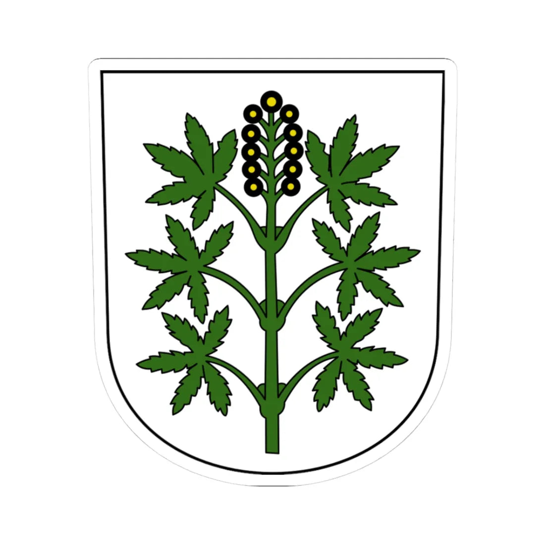 Wangen-Brüttisellen-blazon (Switzerland) (Coat of Arms) STICKER Vinyl Kiss-Cut Decal 3 Inch White - The Sticker Space