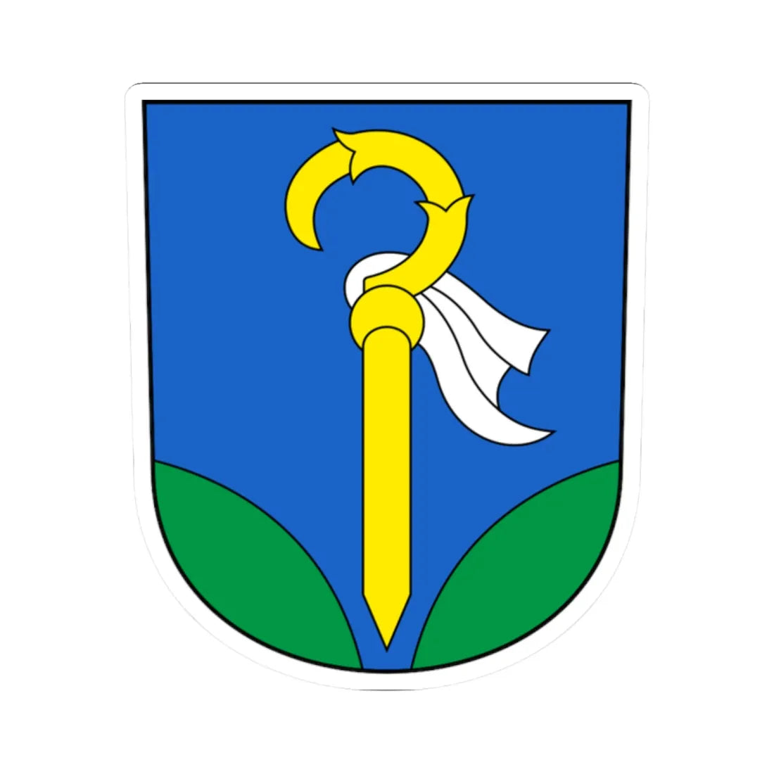 Wangen SZ-blazon (Switzerland) (Coat of Arms) STICKER Vinyl Kiss-Cut Decal 2 Inch White - The Sticker Space