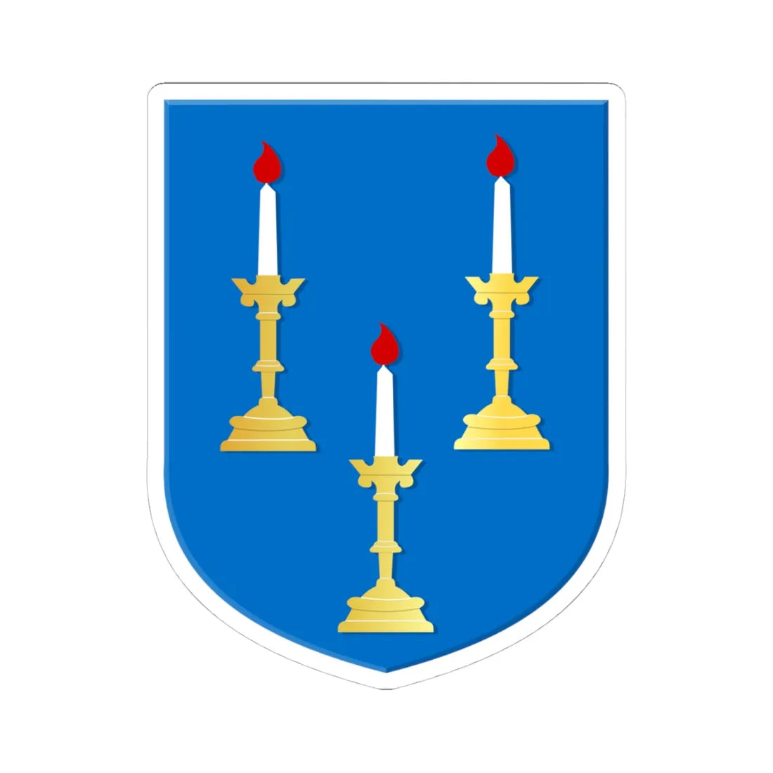 Wanneperveen wapen (Netherlands) (Coat of Arms) STICKER Vinyl Kiss-Cut Decal 4 Inch White - The Sticker Space