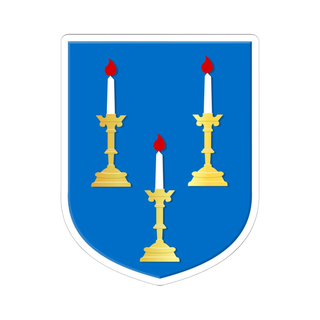 Wanneperveen wapen (Netherlands) (Coat of Arms) STICKER Vinyl Kiss-Cut Decal 6 Inch White - The Sticker Space